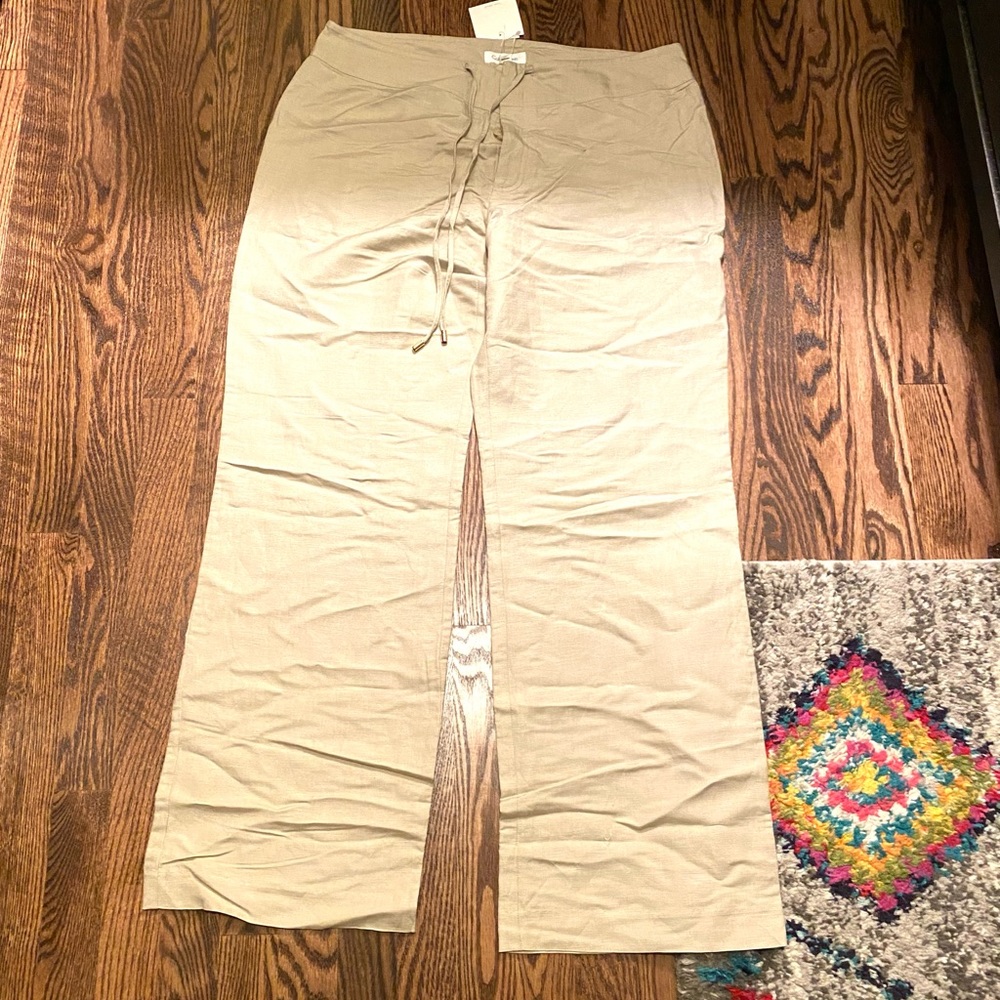 Calvin Klein Linen Khaki Pants